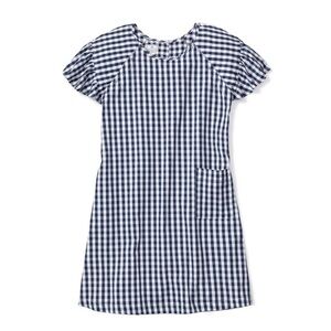 Petite Plume Hospital Gown, Maternity Gown, Maternity Pajamas, Navy Gingham
